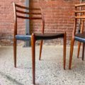 Model 78 Dining Chairs by Niels Møller in Brazilian Rosewood