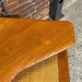1960s Solid Teak Corner Coffee Side End Table by Peter Hvidt
