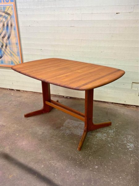 1970s Solid Teak Dining Table
