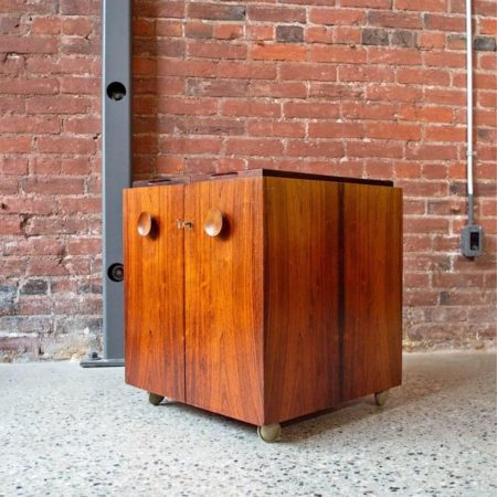 1960s Brazilian Rosewood Bar Cabinet Side Table Made in Denmark