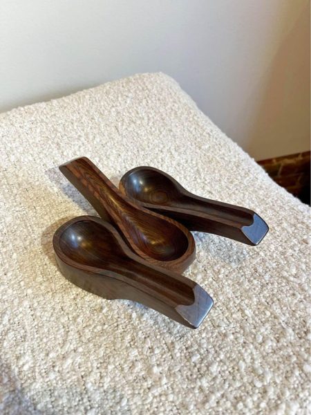 1960s Amazonian Rosewood Pipe Holder Sculpture by Jean Gillon