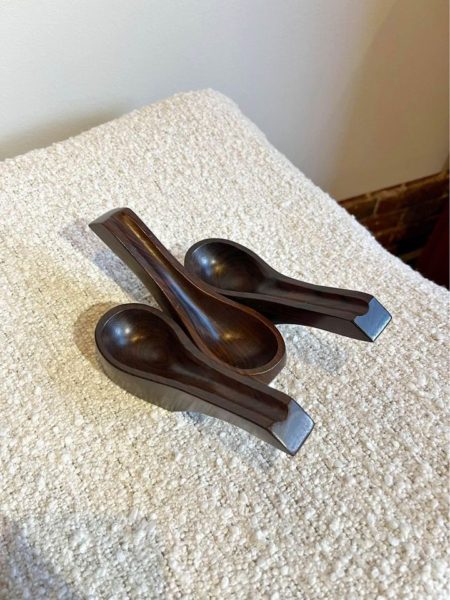 1960s Brazilian Rosewood Pipe Holder Sculpture by Jean Gillon