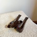 1960s Brazilian Rosewood Pipe Holder Sculpture by Jean Gillon