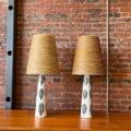 1960’s hand painted Lotte ceramic table lamps