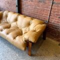 1970s Brazilian Hardwood and Leather MP131 Sofa by Percival Lafer