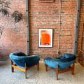 1970's Canadian Teak Tub Lounge Chairs by Huber & Co