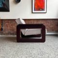 1960's Brazillian Wood and Leather MP185 Chair by Percival Lafer