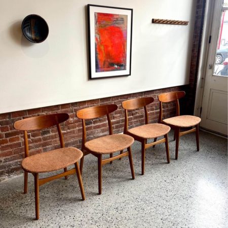 Set of Four 1960's Danish CH32 Chairs by Hans J. Wegner for Carl Hansen & Son