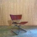 1960s Leather and Tubular Steel “Z Down Chair” by Torben Ørakov