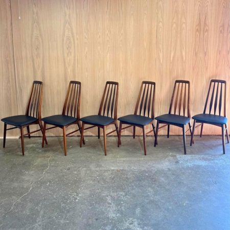 Set of 8 1960s Rosewood ‘Eva’ dining chairs by Nils Koefoed